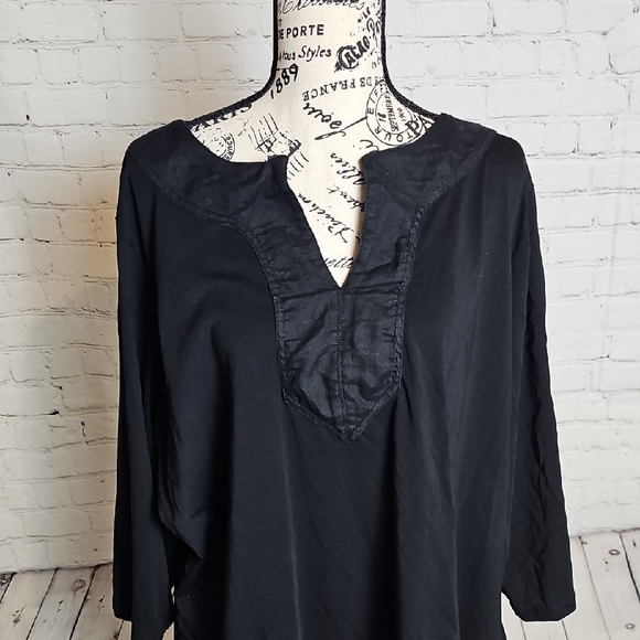 Lauren Ralph Lauren Black Women's Tunic Top - Picture 3 of 6